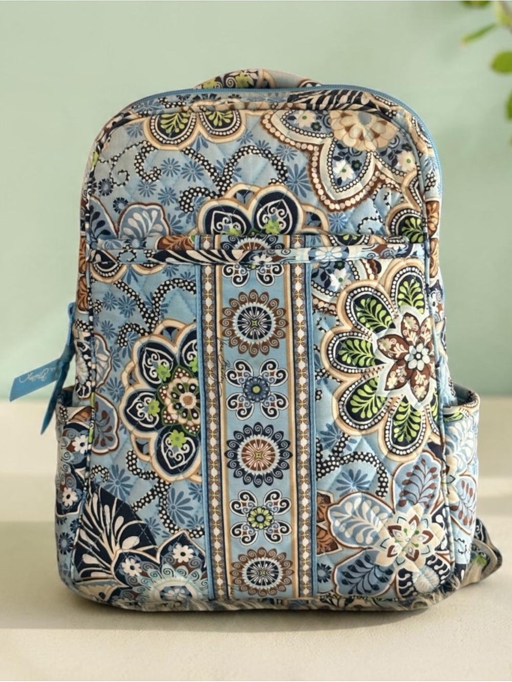 Vera Bradley ‘Bali Blue’ Floral Quilted Mini Backpack